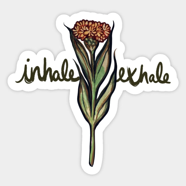 Inhale Exhale Sticker by bubbsnugg